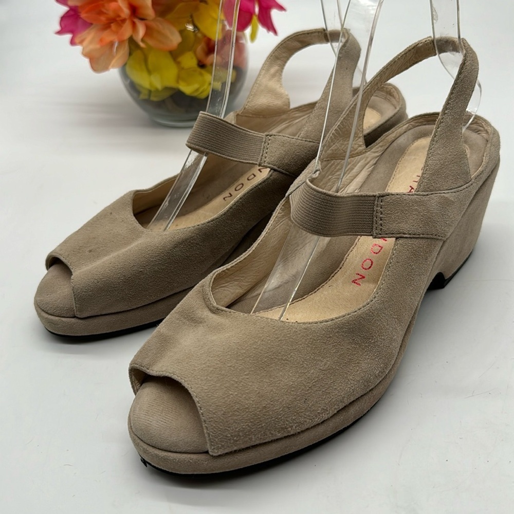 Sasha London Tan Suede Peep Toe Sandals Size 9 MCH6958G